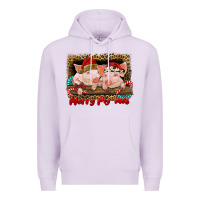 Lilac merry pig mas Premium Hoodie - RanaPortraitStore