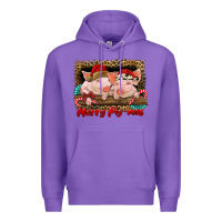 Purple merry pig mas Premium Hoodie - RanaPortraitStore