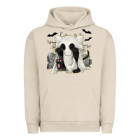 Pigment French Oak Ghost Cat Urban Hoodie - texasbilliewilder