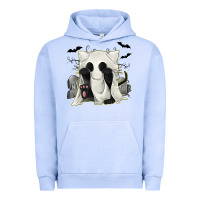 Pigment Grape Ice Ghost Cat Urban Hoodie - texasbilliewilder
