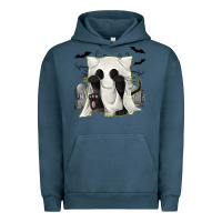 Pigment Midnight Navy Ghost Cat Urban Hoodie - texasbilliewilder