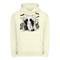 Pigment Pistachio Ghost Cat Urban Hoodie - texasbilliewilder