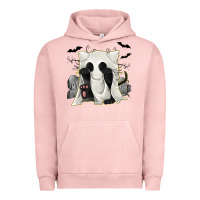 Pigment Salmon Ghost Cat Urban Hoodie - texasbilliewilder