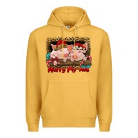 Mustard merry pig mas Premium Hoodie - RanaPortraitStore