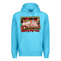 Ocean Blue merry pig mas Premium Hoodie - RanaPortraitStore