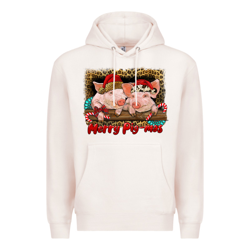 Merry Pig Mas Premium Hoodie by RanaPortraitStore | Teevron