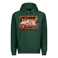 Sports Green merry pig mas Premium Hoodie - RanaPortraitStore