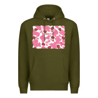 Army Green distressed strawberry milkshake cowhide Premium Hoodie - RanaPortraitStore