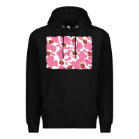 Black distressed strawberry milkshake cowhide Premium Hoodie - RanaPortraitStore