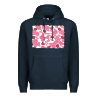 Navy distressed strawberry milkshake cowhide Premium Hoodie - RanaPortraitStore
