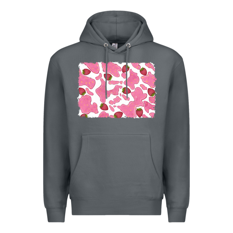 Distressed Strawberry Milkshake Cowhide Premium Hoodie by RanaPortraitStore | Teevron