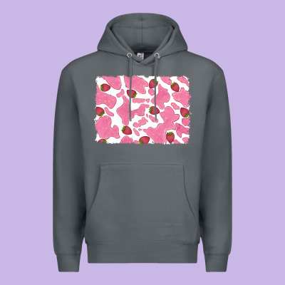 Distressed Strawberry Milkshake Cowhide Premium Hoodie Designed By Ranaportraitstore