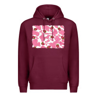 Burgundy distressed strawberry milkshake cowhide Premium Hoodie - RanaPortraitStore