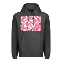Charcoal Heather distressed strawberry milkshake cowhide Premium Hoodie - RanaPortraitStore