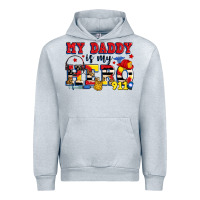 Heather Grey my daddy is my hero dispatcher Urban Hoodie - Zillion Design Studio