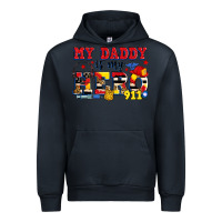 Navy my daddy is my hero dispatcher Urban Hoodie - Zillion Design Studio