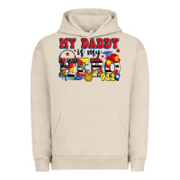 Pigment French Oak my daddy is my hero dispatcher Urban Hoodie - Zillion Design Studio