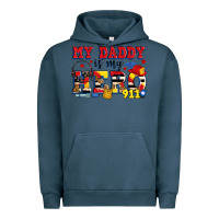 Pigment Midnight Navy my daddy is my hero dispatcher Urban Hoodie - Zillion Design Studio