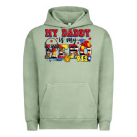 Pigment Oil Green my daddy is my hero dispatcher Urban Hoodie - Zillion Design Studio