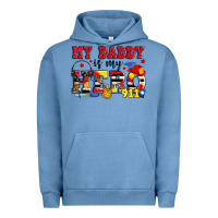Pigment Pebble Blue my daddy is my hero dispatcher Urban Hoodie - Zillion Design Studio