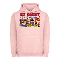 Pigment Salmon my daddy is my hero dispatcher Urban Hoodie - Zillion Design Studio
