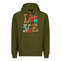 Army Green love basketball Premium Hoodie - Zillion Design Studio