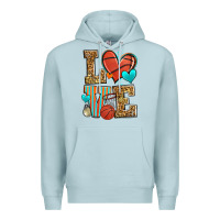 Blue Mist love basketball Premium Hoodie - Zillion Design Studio