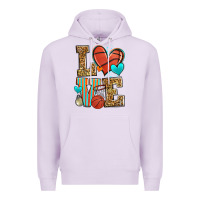 Lilac love basketball Premium Hoodie - Zillion Design Studio