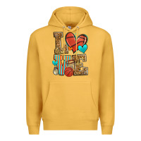 Mustard love basketball Premium Hoodie - Zillion Design Studio