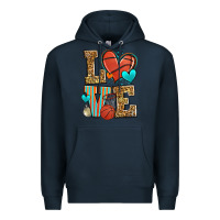 Navy love basketball Premium Hoodie - Zillion Design Studio