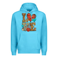 Ocean Blue love basketball Premium Hoodie - Zillion Design Studio
