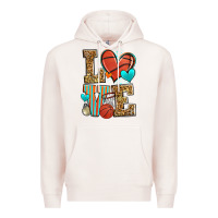 Pale Pink love basketball Premium Hoodie - Zillion Design Studio