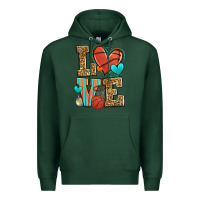 Sports Green love basketball Premium Hoodie - Zillion Design Studio