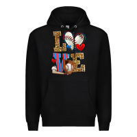 Black love baseball Premium Hoodie - Zillion Design Studio