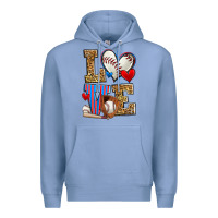 Colony Blue love baseball Premium Hoodie - Zillion Design Studio