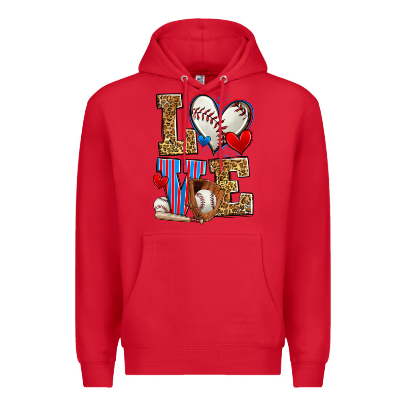 Love Baseball Premium Hoodie by Zillion Design Studio | Teevron