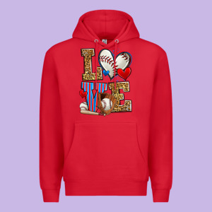 Love Baseball Premium Hoodie Designed By Zillion Design Studio