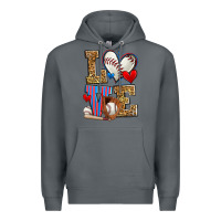 Rock love baseball Premium Hoodie - Zillion Design Studio