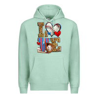 Seafoam love baseball Premium Hoodie - Zillion Design Studio