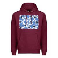 Burgundy distressed blueberry milkshake cowhide Premium Hoodie - RanaPortraitStore