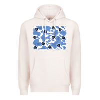 Pale Pink distressed blueberry milkshake cowhide Premium Hoodie - RanaPortraitStore