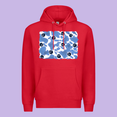 Distressed Blueberry Milkshake Cowhide Premium Hoodie Designed By Ranaportraitstore