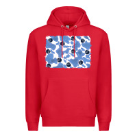 Red distressed blueberry milkshake cowhide Premium Hoodie - RanaPortraitStore