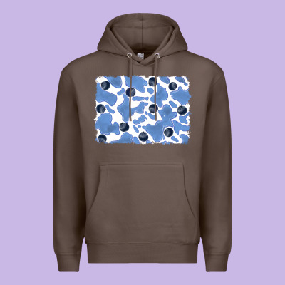 Distressed Blueberry Milkshake Cowhide Premium Hoodie Designed By Ranaportraitstore