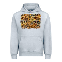 Heather Grey leopard background Urban Hoodie - Zillion Design Studio