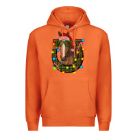 Carrot christmas horseshoe with horse Premium Hoodie - RanaPortraitStore