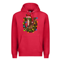 Cardinal christmas horseshoe with horse Premium Hoodie - RanaPortraitStore