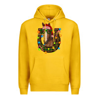 Lemon christmas horseshoe with horse Premium Hoodie - RanaPortraitStore