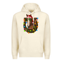 Sandshell christmas horseshoe with horse Premium Hoodie - RanaPortraitStore