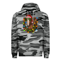 Slate Camo christmas horseshoe with horse Premium Hoodie - RanaPortraitStore